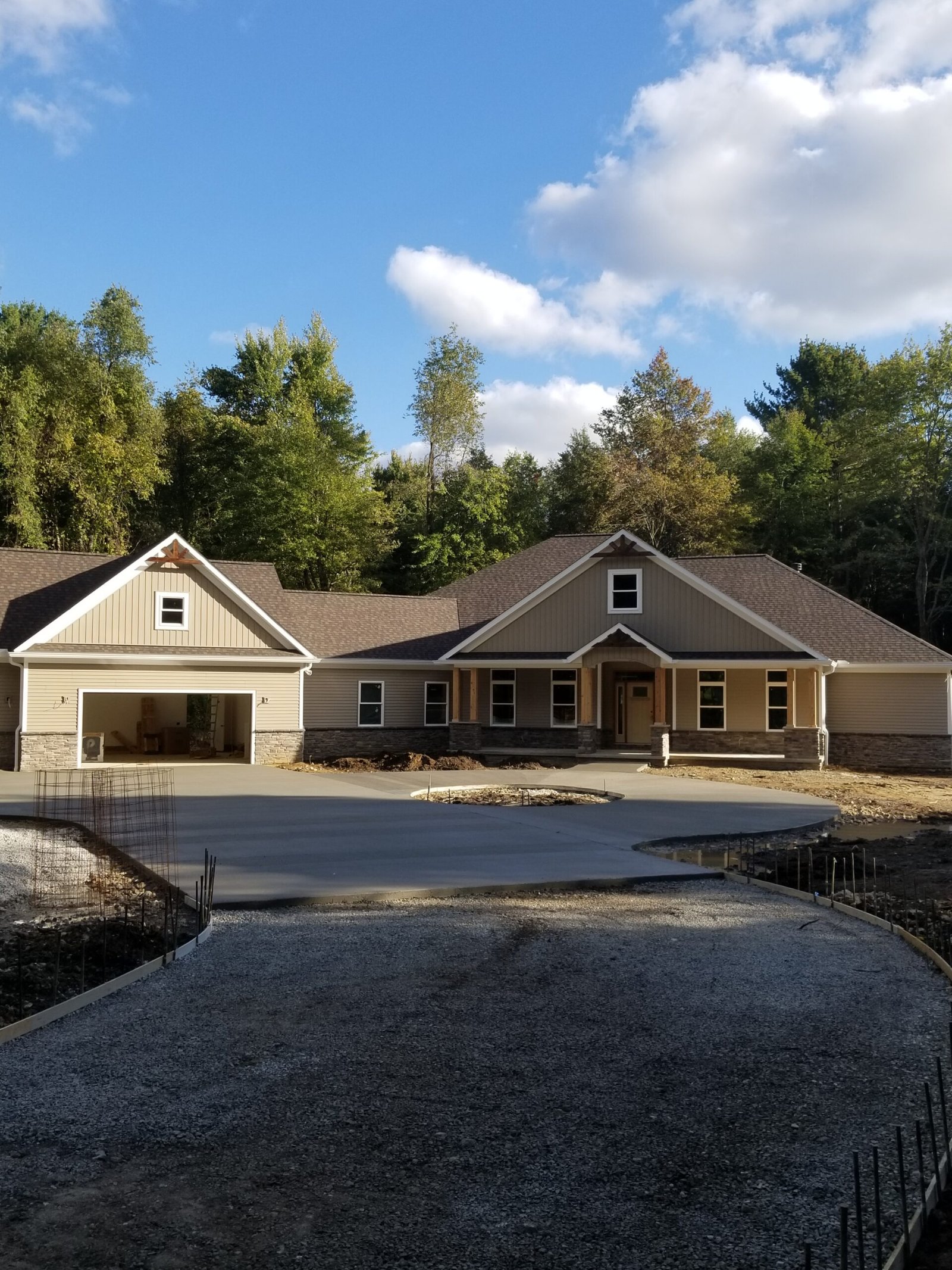 Concrete driveway installation in Ravenna, OH