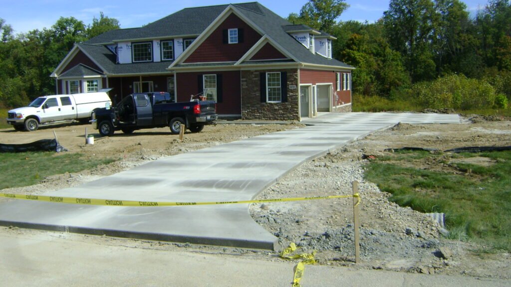 Concrete driveway installation in Ravenna, OH